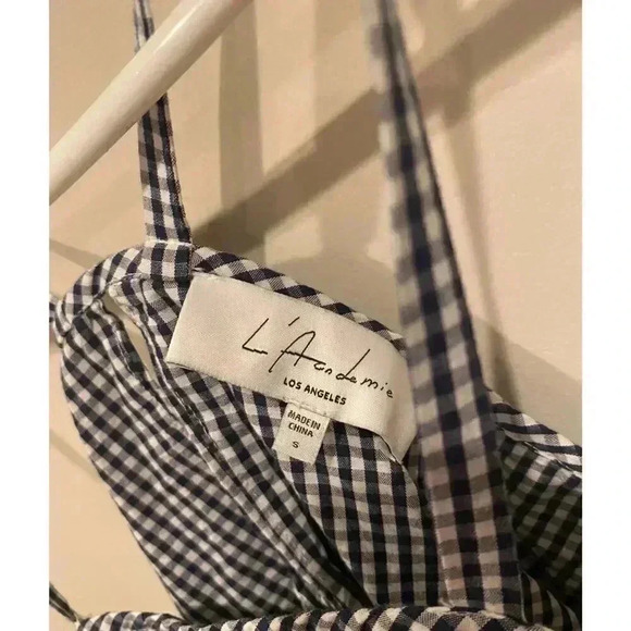 L’Academie Sleevless black gingham top - Picture 6 of 6